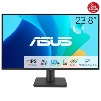 Monitor Asus 23,8" IPS LED FullHD 1080p 120Hz - Risposta 1ms - Angolo di visione 178° - 16:9 - HDMI - VESA 100x100 - Nero