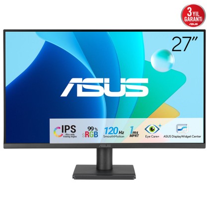Monitor Asus VA279HG 27" IPS FullHD 120Hz - Risposta 1 ms - HDMI, VGA - Regolazione inclinazione - Angolo di visione 178º - 16:9 - VESA 100x100mm