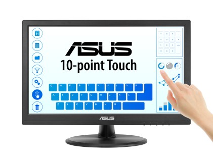 ASUS Touch VT169HE Monitor PC 39,6 cm (15.6") 1920 x 1080 Pixel Full HD LED Touch screen Da tavolo Nero