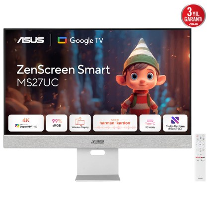 Asus Montor 27 Led Ips 3840X2160 5Ms 350Cdm, Zen Screen, Usb-C, Dp/Hdmi, Multimediale