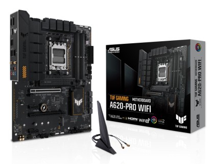 Scheda madre Asus TUF Gaming A620-PRO WIFI AM5 Wi-Fi 6, Bluetooth, M.2, SATA III, PCIe, USB-A, USB-C, RJ-45, HDMI - Fattore di forma ATX