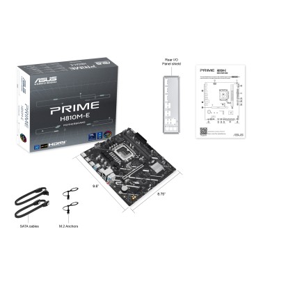 Mb Asus Prime H810M-E-Csm 1851 2D5 2M.2 2Pcie 4S3 1Hd/2Dp Micro-Atx