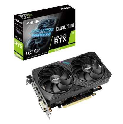 ASUS Dual -RTX2060-O6G-MINI NVIDIA GeForce RTX 2060 6 GB GDDR6
