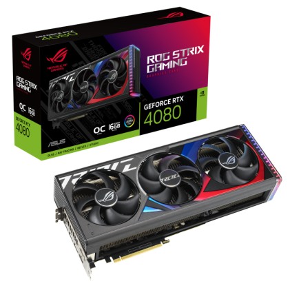Asus Vga Geforce Rtx 4080, Rog-Strix-Rtx4080-O16G-Gaming, 16Gb Gddr6X, 3Dp/Hdmi, 90Yv0Ic0-M0Na00