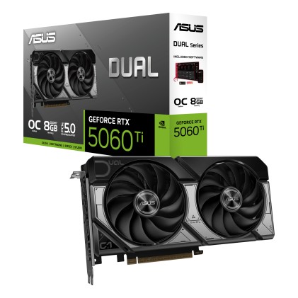 Scheda grafica Asus GeForce RTX 5060 Ti Dual OC 8 GB GDDR7 Reflex 2 RTX AI DLSS4