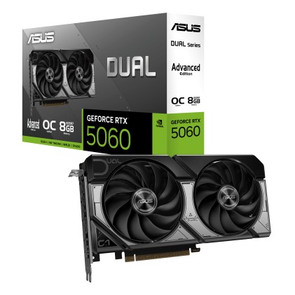 Asus Vga Geforce Rtx 5060, Dual-Rtx5060-O8G-A, 8Gb Gddr7, Hdmi 2.1B/3Dp 2.1A, 90Yv0Ps0-M0Na00
