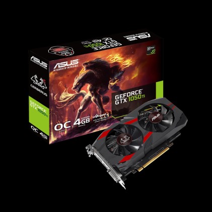 Asus Vga Geforce Gtx 1050 Ti, Cerberus-Gtx1050Ti-O4G, 4Gb Ddr5, Dvi/Hdmi