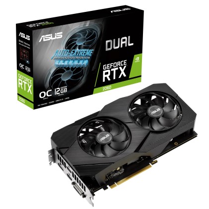 Asus Vga Geforce Rtx 2060, Dual-Rtx2060-O12G-Evo, 12Gb Gddr6, Dvi/Hdmi*2/Dp, 90Yv0Ch7-M0Na00