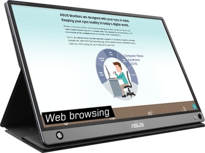 Asus Monitor Portatile 15,6 Led Ips Fhd 5Ms 250 Cdm, Usb-C/Micro-Hdmi