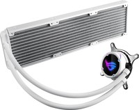 ASUS ROG STRIX LC 360 RGB White Edition liquid CPU cooler with Aura Sync RGB and ASUS ROG 120mm ARGB radiator fan