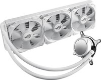 ASUS ROG STRIX LC 360 RGB White Edition liquid CPU cooler with Aura Sync RGB and ASUS ROG 120mm ARGB radiator fan