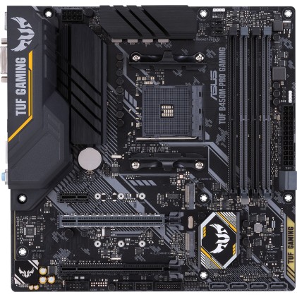 ASUS TUF B450M-PRO GAMING ASUS TUF B450M-PRO GAMING, AM4, 4xDDR4 3533, DVI-D/HDMI, USB-C