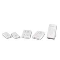 Atlantis Kit Antifurto Base Lite 1 Centralina Allarme 2 Sensori Porte/Finestre 1 Sensore Movimento Pir 2 Telecomandi 1 Sirena Integrata