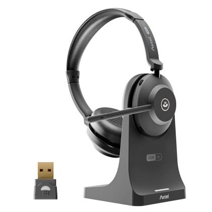 Axtel AXH-ONEBTD-CB cuffia e auricolare Wireless A Padiglione Ufficio Bluetooth Base di ricarica Nero