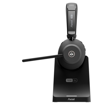 Axtel AXH-ONEBTD-CB cuffia e auricolare Wireless A Padiglione Ufficio Bluetooth Base di ricarica Nero