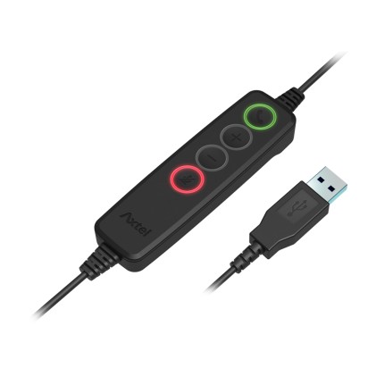 Axtel VOICE UC28 stereo USB-A Auricolare Cablato A Padiglione Ufficio USB tipo A Nero