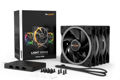 be quiet! Light Wings | 120mm PWM Triple Pack Case per computer Ventilatore 12 cm Nero 3 pz