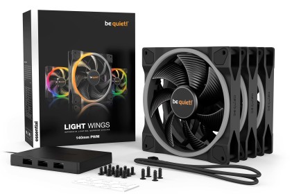 be quiet! Light Wings | 140mm PWM Triple Pack Case per computer Ventilatore 14 cm Nero 1 pz