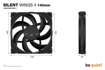 be quiet! SILENT WINGS 4 | 140mm Case per computer Ventilatore 14 cm Nero 1 pz