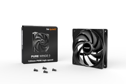 be quiet! Pure Wings 3 120mm PWM high-speed Case per computer Ventilatore 12 cm Nero 1 pz