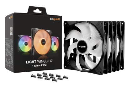 be quiet! LIGHT WINGS LX 140mm PWM 3-Pack Black Case per computer Ventilatore 14 cm Nero 3 pz