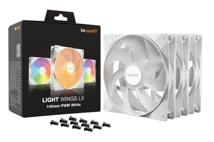 be quiet! LIGHT WINGS LX 140mm PWM 3-Pack White Case per computer Ventilatore 14 cm Bianco 3 pz