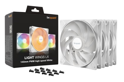 be quiet! LIGHT WINGS LX 140mm PWM High Speed 3-Pack White Case per computer Ventilatore 14 cm Bianco 3 pz