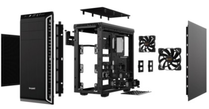 be quiet! Pure Base 600 Midi Tower Nero, Argento