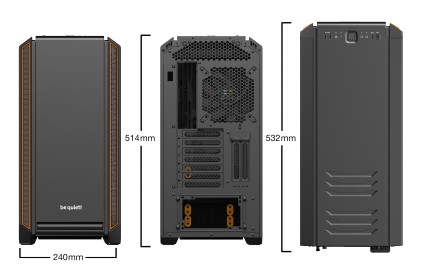 Be Quiet! Case Atx-Eatx Silent Base 601, 7+2 Hdd Slot, 1Xusb2.0, 2Xusb3.0, 1Xaudio I/O, Orange