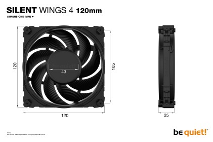 Be Quiet! Ventola Silent Wings 4 120Mm