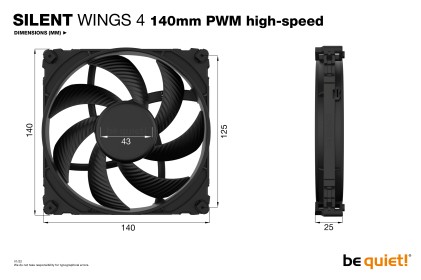 Be Quiet! Ventola Silent Wings 4 140Mm Pwm High-Speed