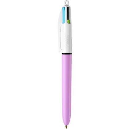 BIC 503815 penna a sfera Verde, Rosa, Porpora, Turchese Penna a sfera retrattile a clip 12 pz