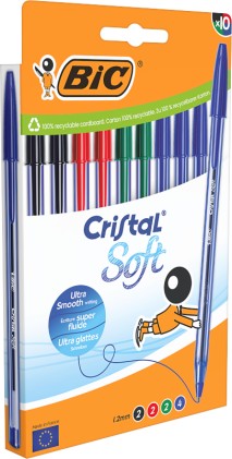 BIC 516359 penna a sfera Nero, Blu, Verde, Rosso 10 pz