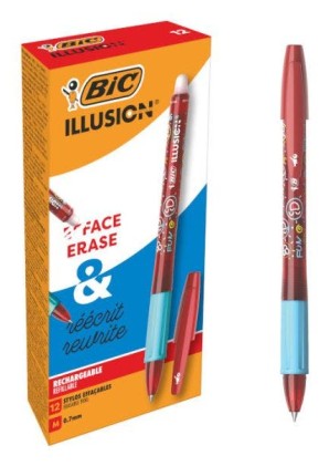 BIC Illusion Rosso Penna a sfera Medio 1 pz