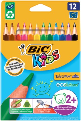 BIC Kids Evolution Triangle Multicolore 12 pz