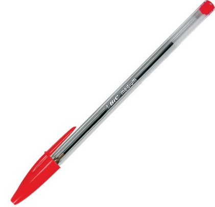 BIC Cristal Medium Rosso Penna a sfera Medio
