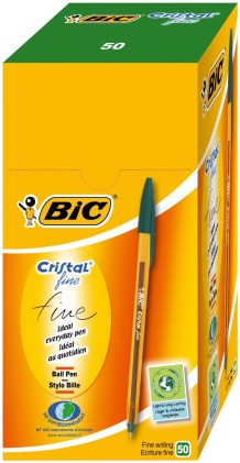 BIC Cristal Fine Verde 50 pz