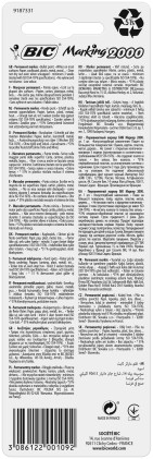 BIC Pennarello nero permanente, Marking 2000 ECOlutions