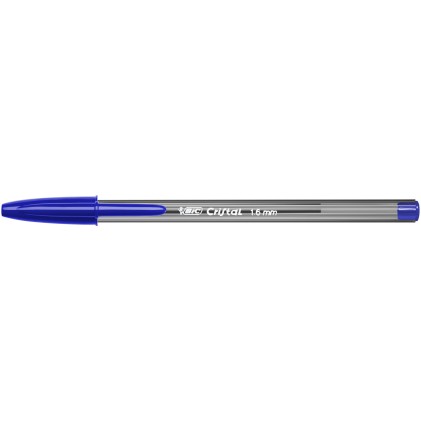BIC Cristal Large, Penne blu a sfera (punta 1.6mm), confezione da 5 pezzi