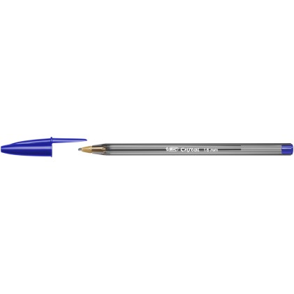 BIC Cristal Large, Penne blu a sfera (punta 1.6mm), confezione da 5 pezzi
