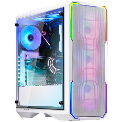 Case Midi BitFenix Enso Mesh RGB, Tempered Glass - White