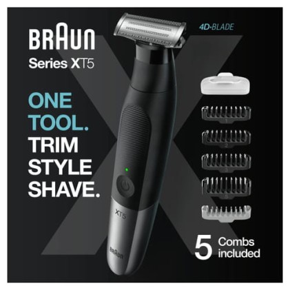 Rasoio Barba Braun 4210201400400 Serie X Xt5100 Nero E Argento