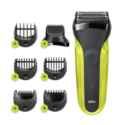 Rasoio Barba Braun 81702942 Serie 3 Shave&Style 300Bt Verde Elettrico