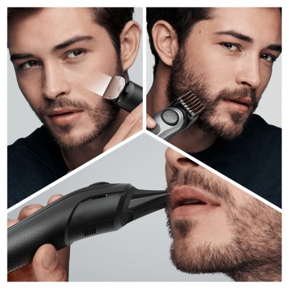 Regolabarba Braun Bt7320 Beardtrimmer 7 Autosense Argento Metallizzato