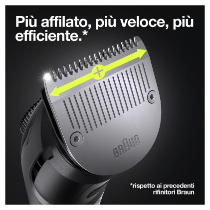 Regolabarba Braun Bt7320 Beardtrimmer 7 Autosense Argento Metallizzato
