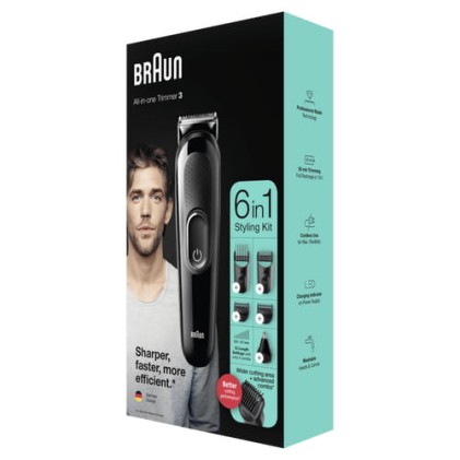 Regolabarba Braun Mgk3320 All In One Trimmer 3 6In1 Styling Kit Black