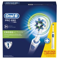 Spazzolino Elettrico BRAUN Oral-B PRO 690 (2 testine) [wh]