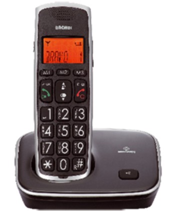 Telefono Cordless Brondi Bravogold2 Audioboost/Vivavoce/Idcall/Rubrica