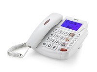 Telefono Fisso Bravo 90 Lcd Bianco Audio Boost/Vivavoce/Lista Chiamate
