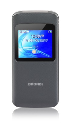 Brondi Cellulare Window Dual Sim Gsm Quad Band 1,77" A Colori 1,3Mp Radio Fm Bluetooth Slot Micro Sd - Colore Antracite